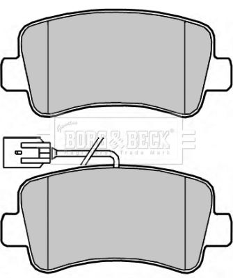 BORG & BECK Комплект тормозных колодок, дисковый тормоз BBP2267